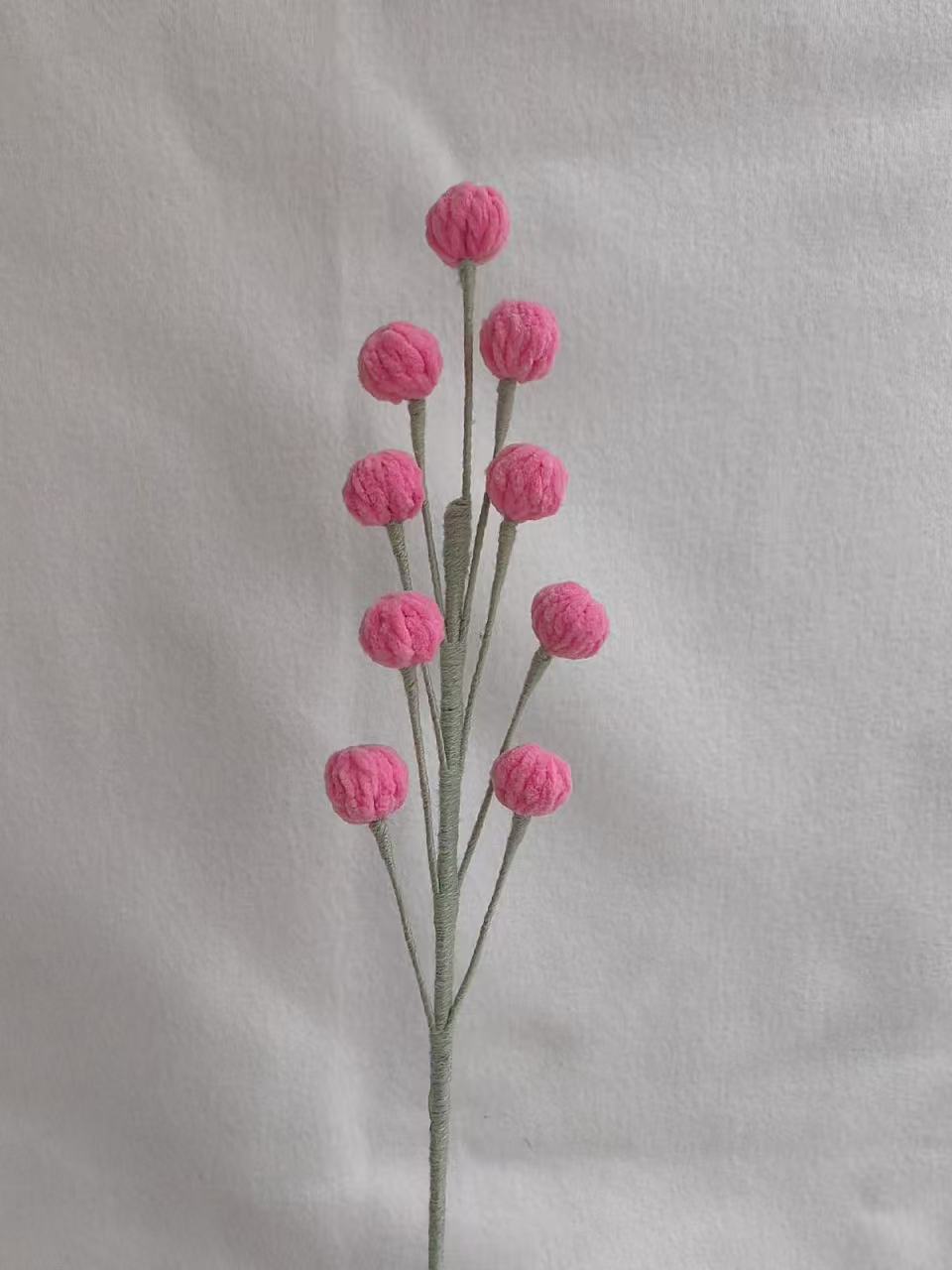 Snowberry Crochet Flower Stem CF-046