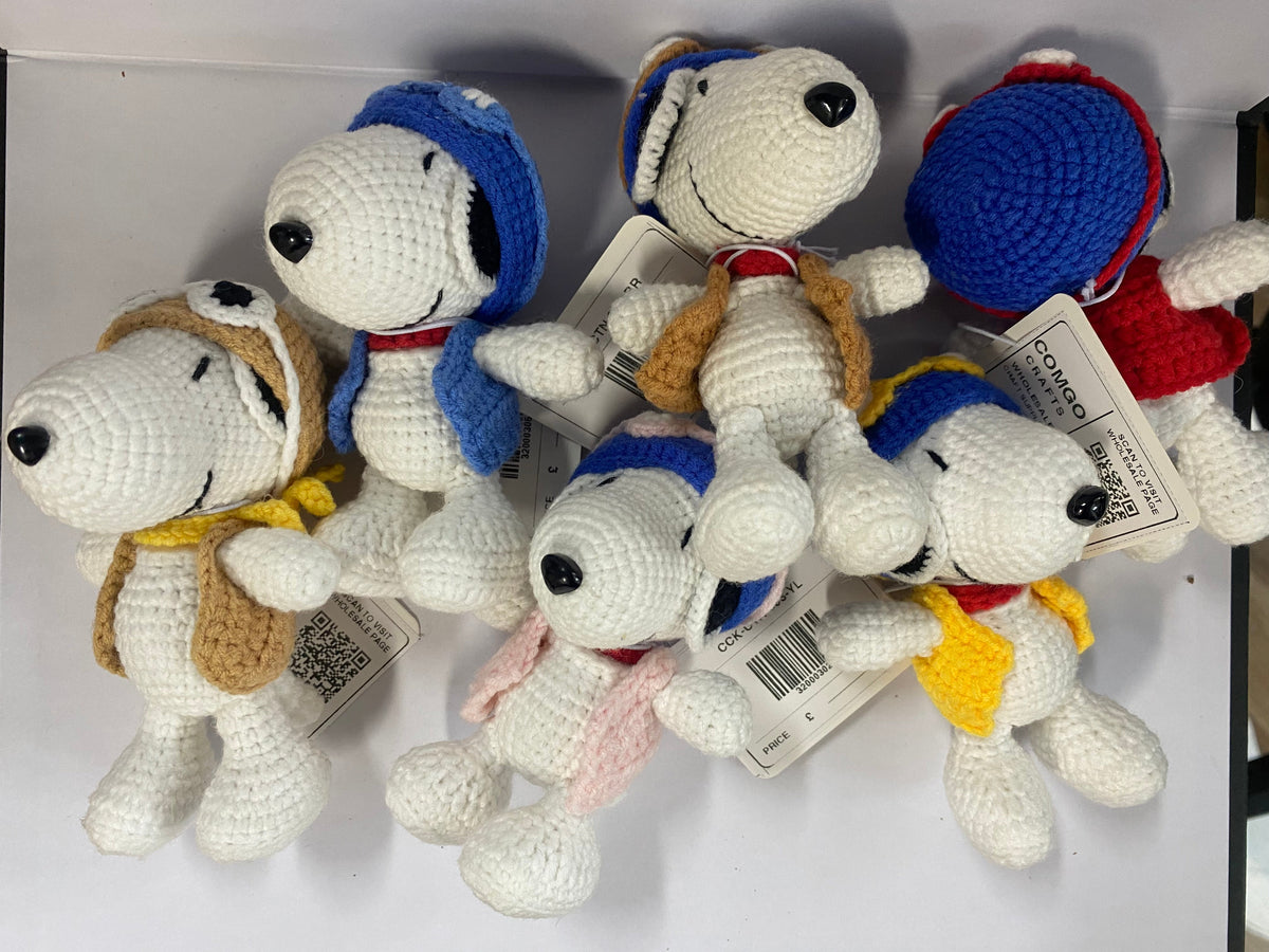Snoopy Crochet Character Keychain
