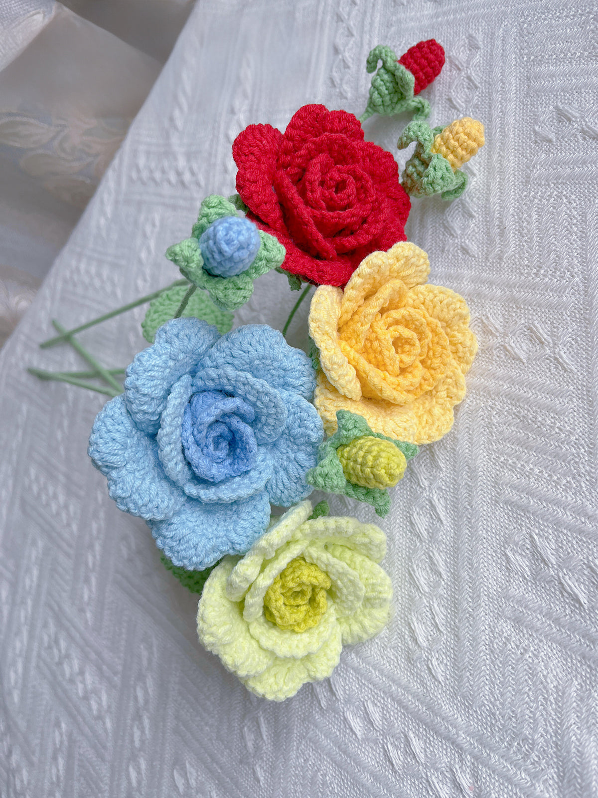 Rosa Crochet Flower Stem CF-008
