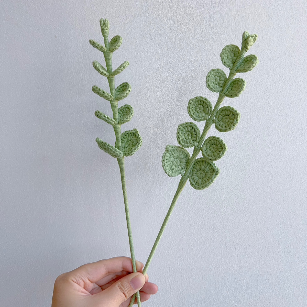 Eucalyptus Leaf Crochet Flower Stem CL-002