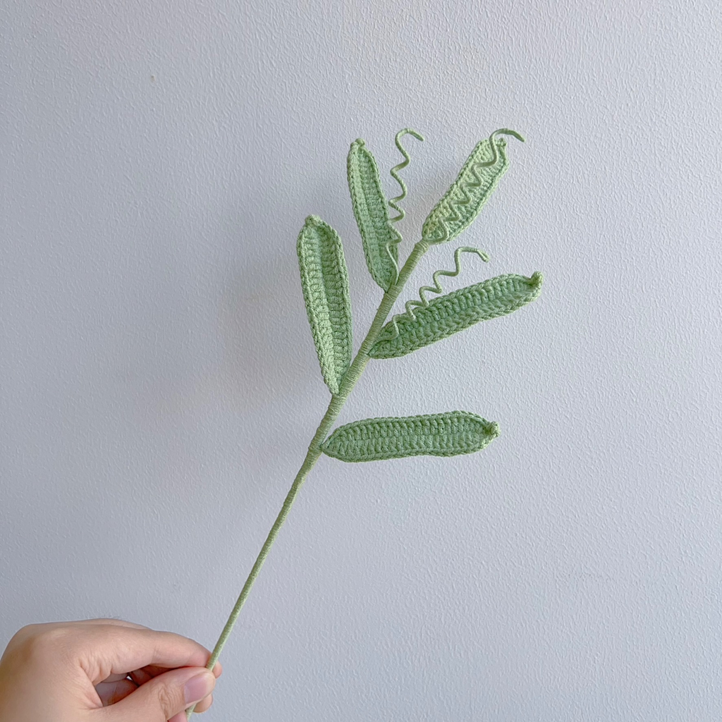 Spring Coil Leaf Crochet Flower Stem CL-015