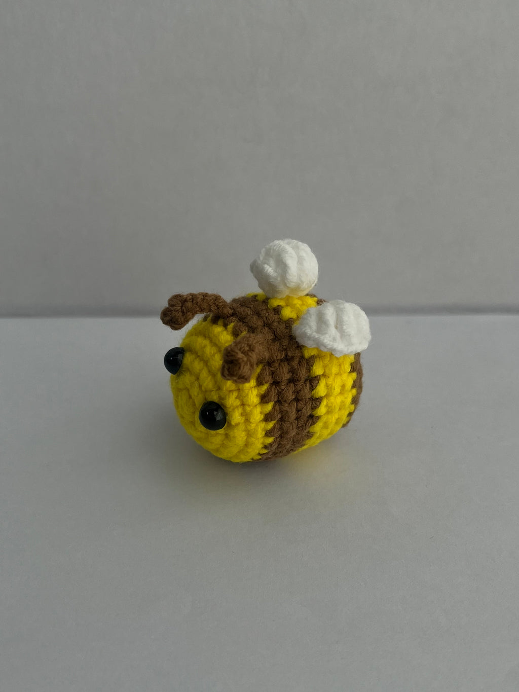 Crochet Round Bee Keychain