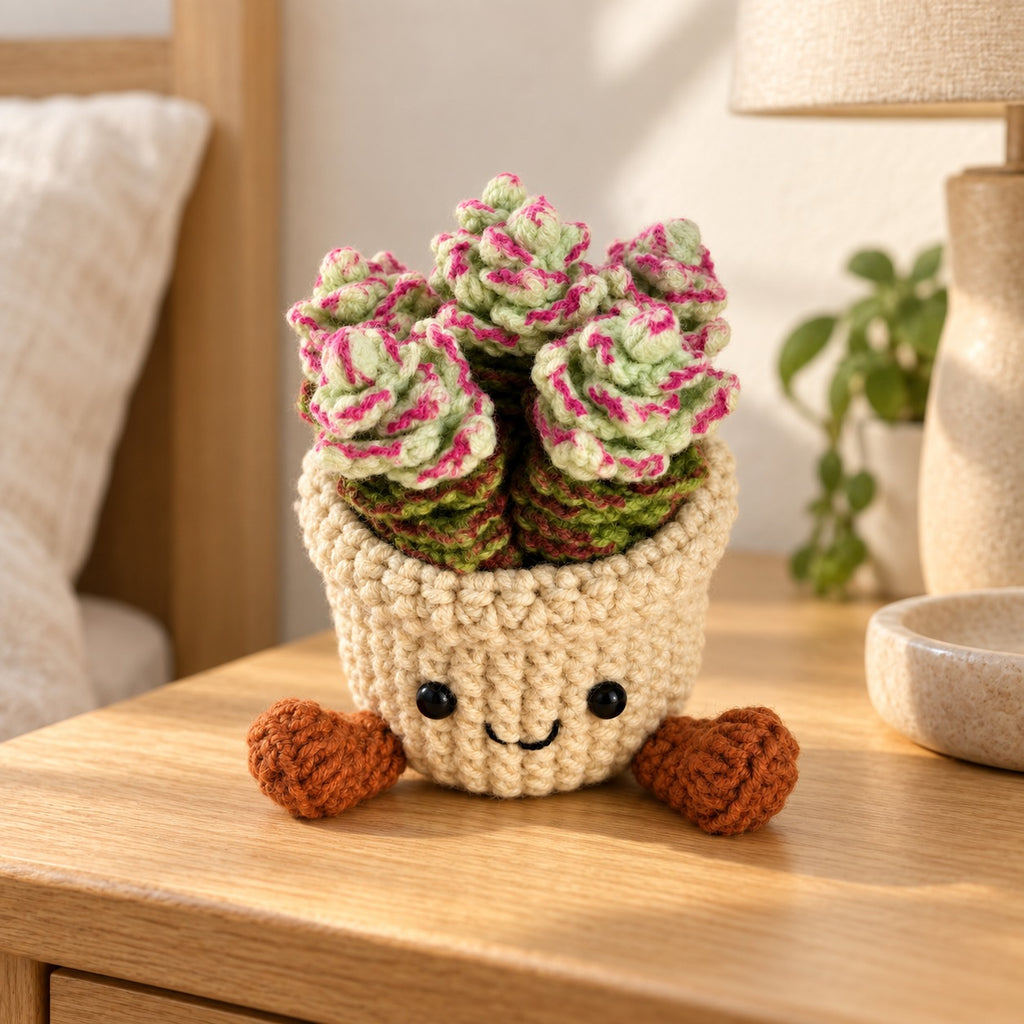 Crochet String of Buttons Pot