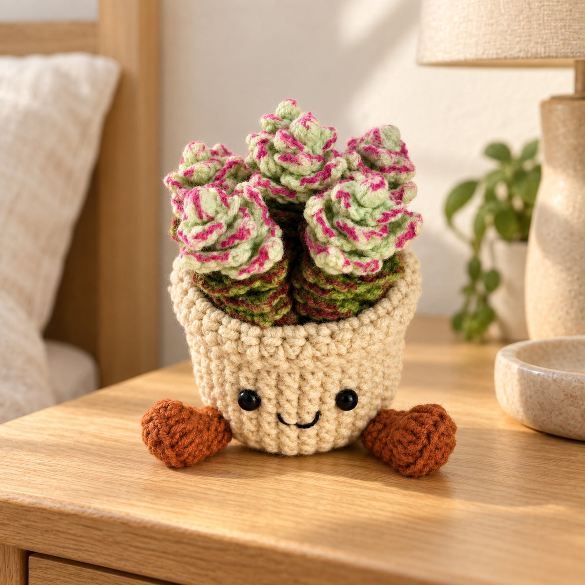 Crochet String of Buttons Pot