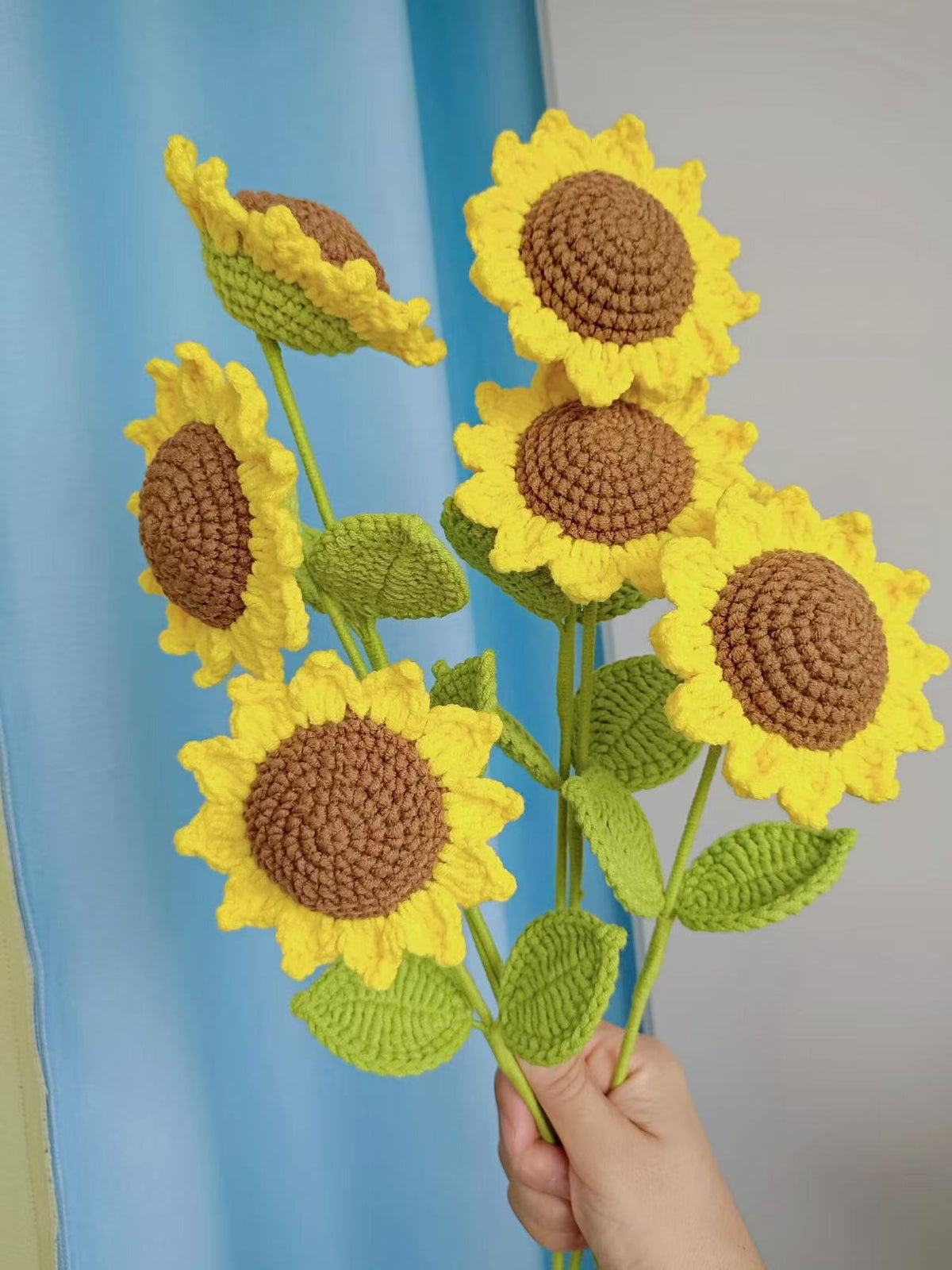 Sunflower Crochet Flower Stem CF-011