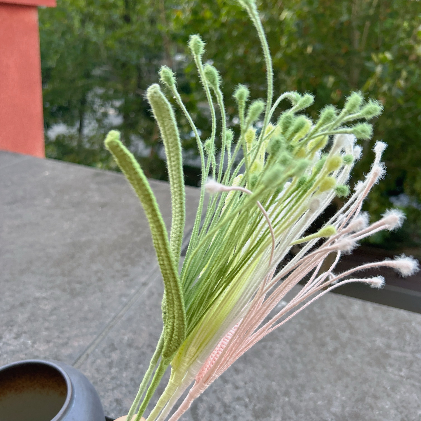 Fountain Grass Crochet Flower Stem