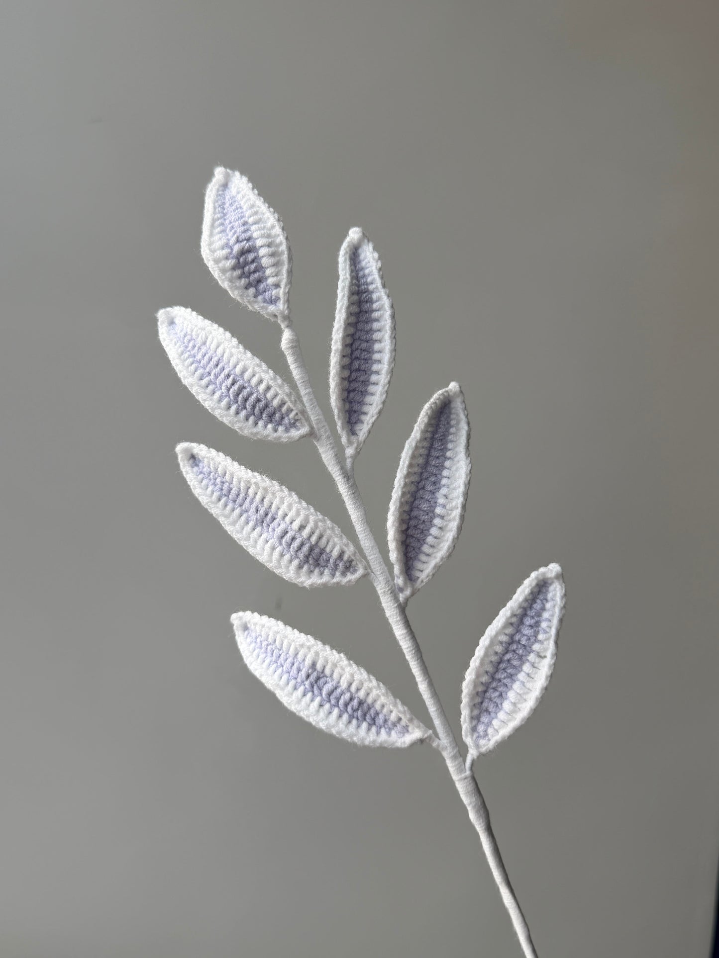 Candy Vein Leaves Crochet Flower Stem