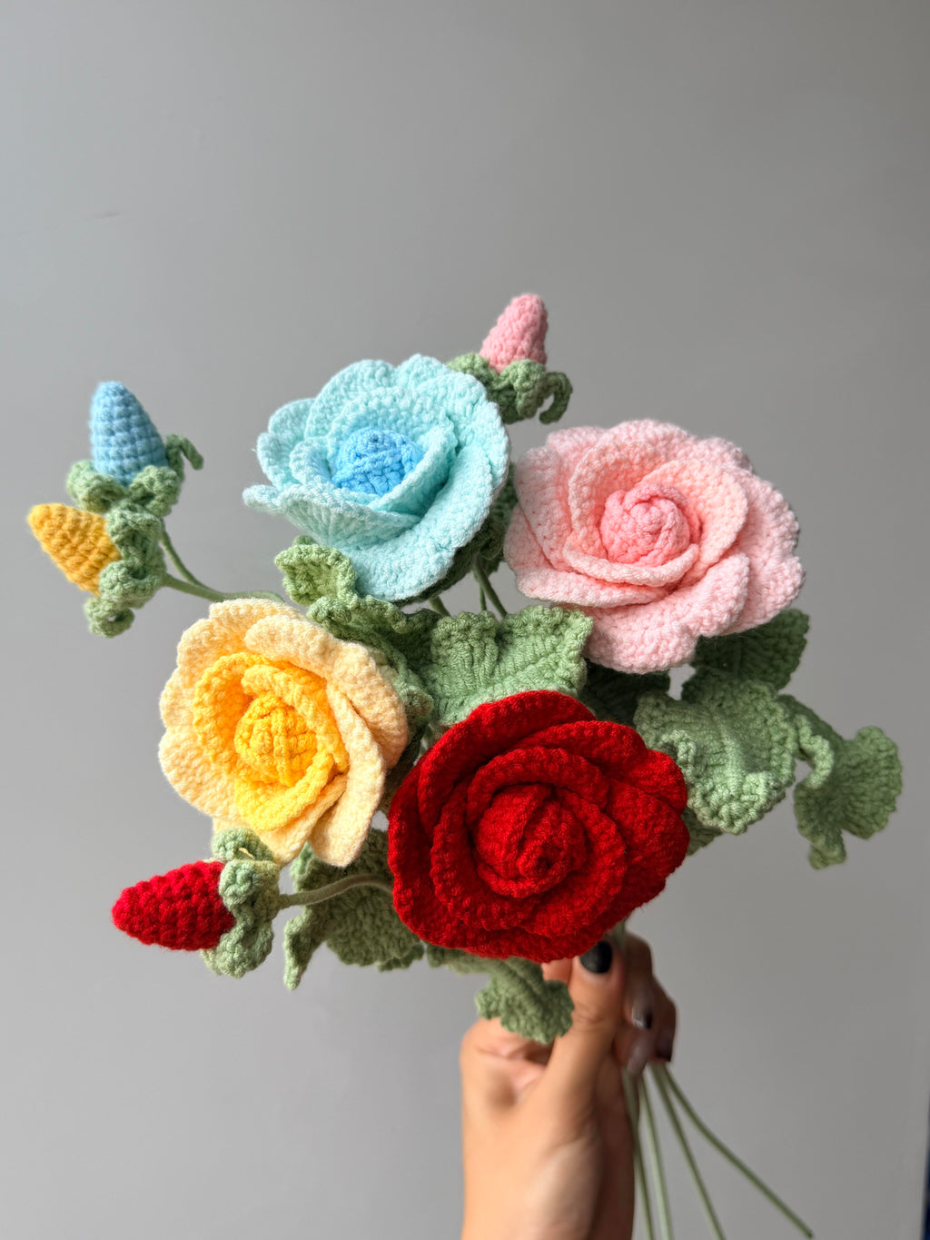 Rosa Crochet Flower Stem CF-008