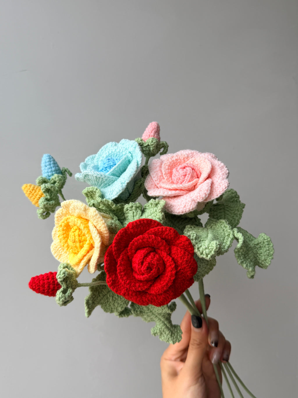 Rosa Crochet Flower Stem CF-008