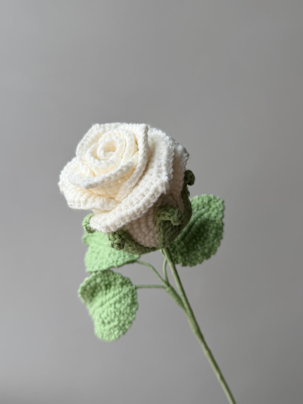 Wineglass Rose Crochet Flower Stem CF-003