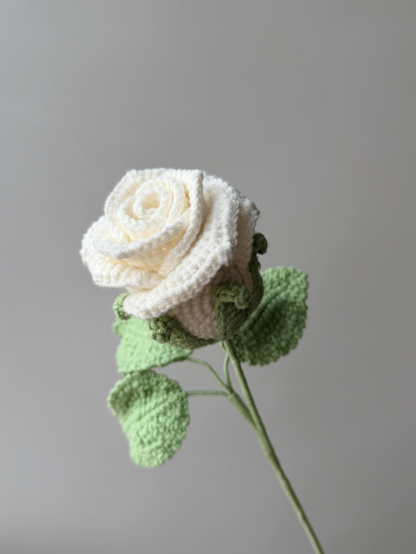 Wineglass Rose Crochet Flower Stem CF-003