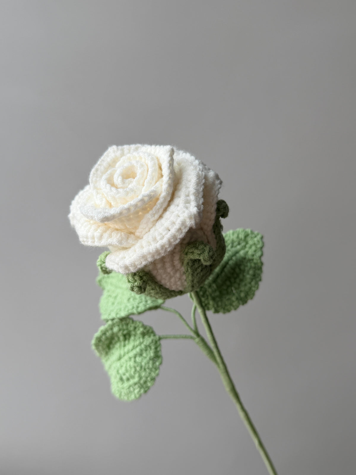 Wineglass Rose Crochet Flower Stem CF-003