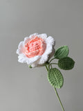 Diamond Rose Crochet Flower Stem
