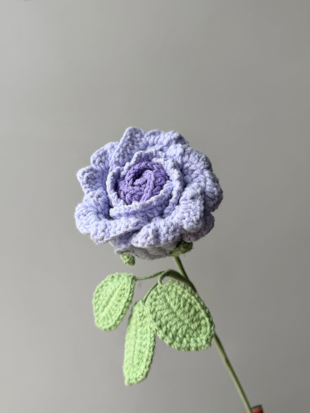 Diamond Rose Crochet Flower Stem