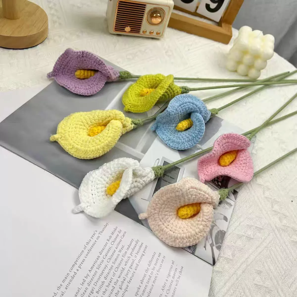 Calla Lily Crochet Flower Stem CF-043