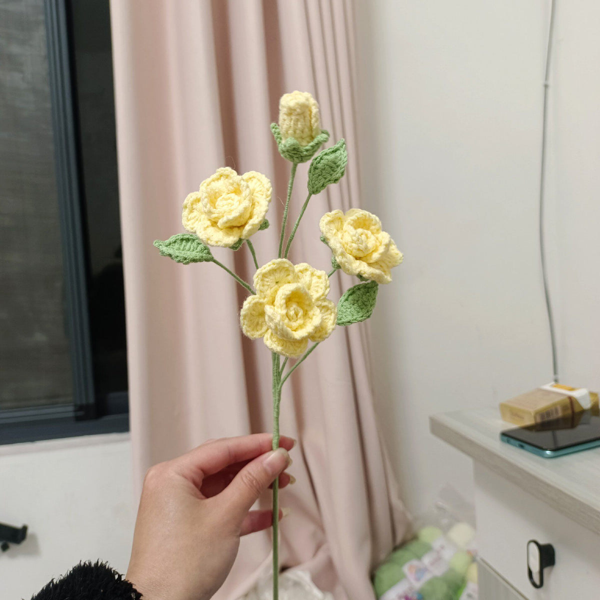 Barbie Rose Crochet Flower Stem