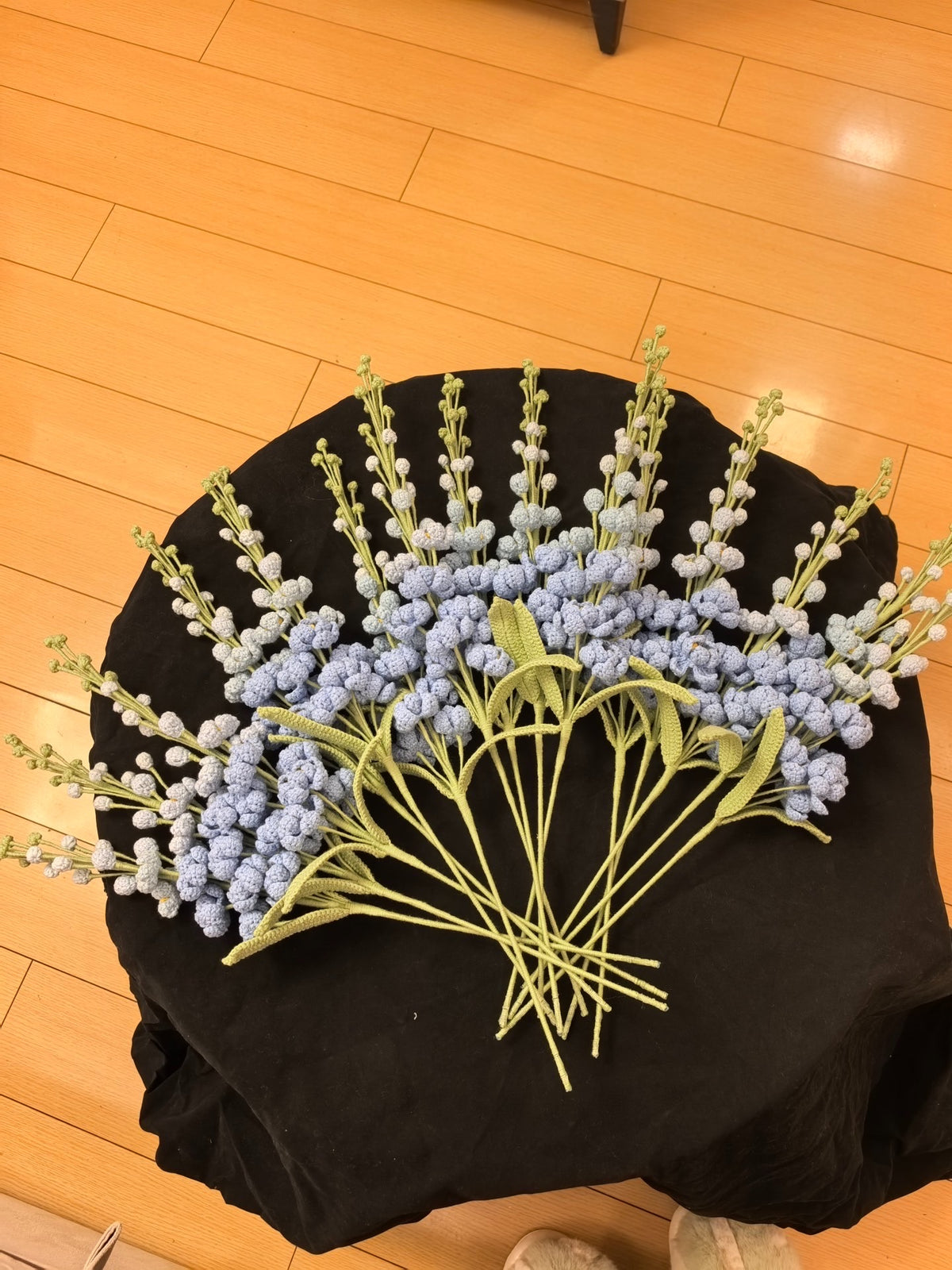 Large Larkspur Crochet Flower Stem