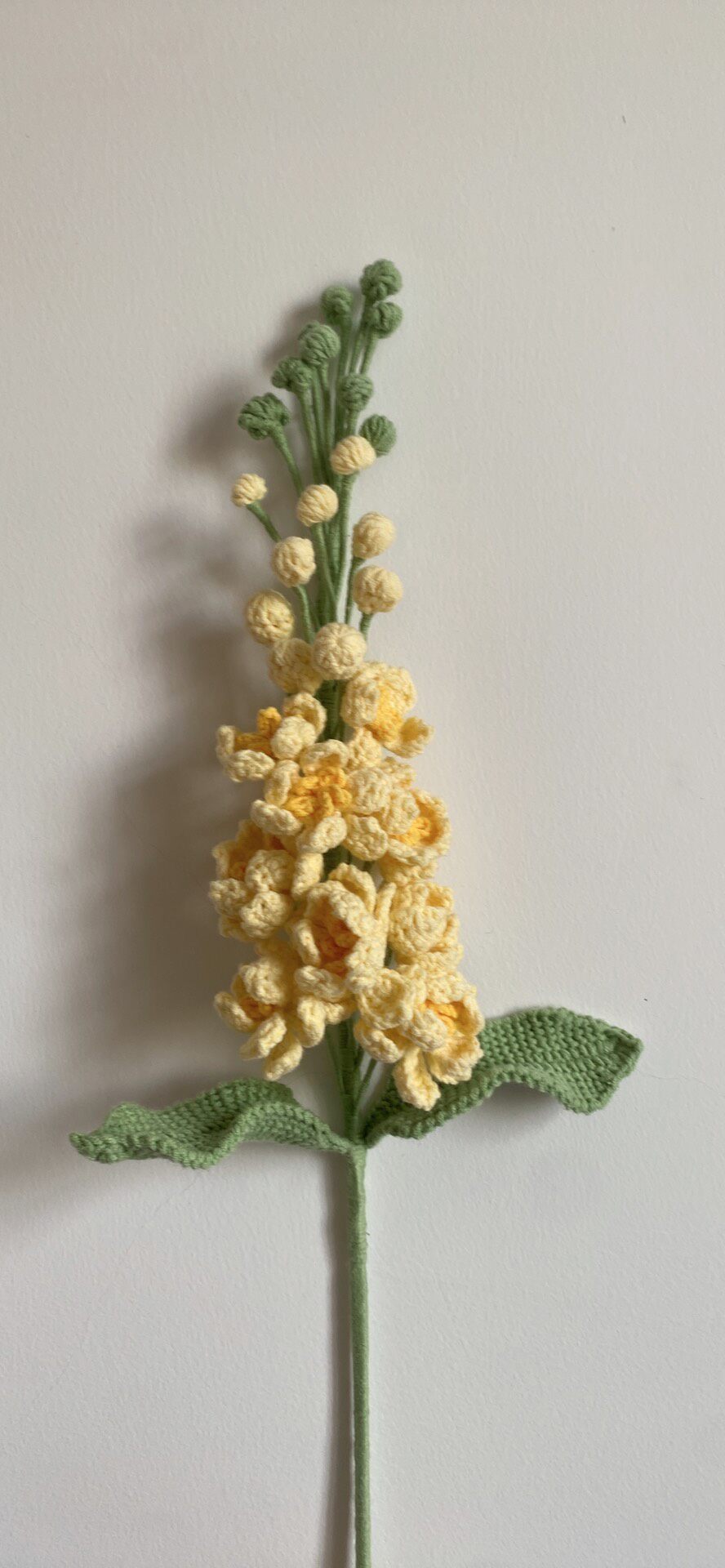 Large Larkspur Crochet Flower Stem