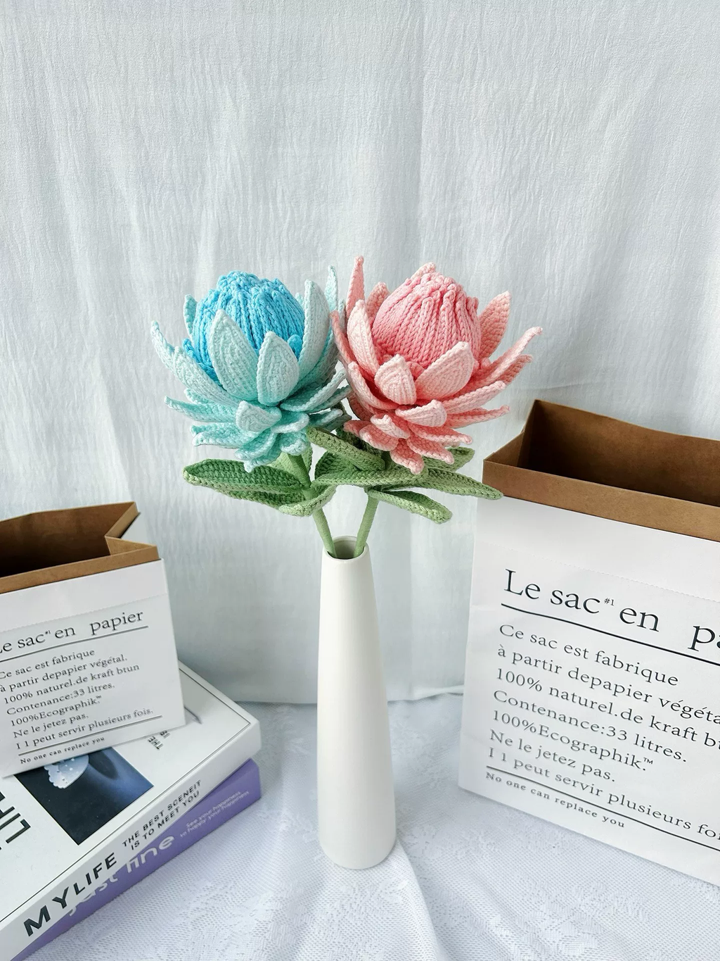 Protea Crochet Flower Stem