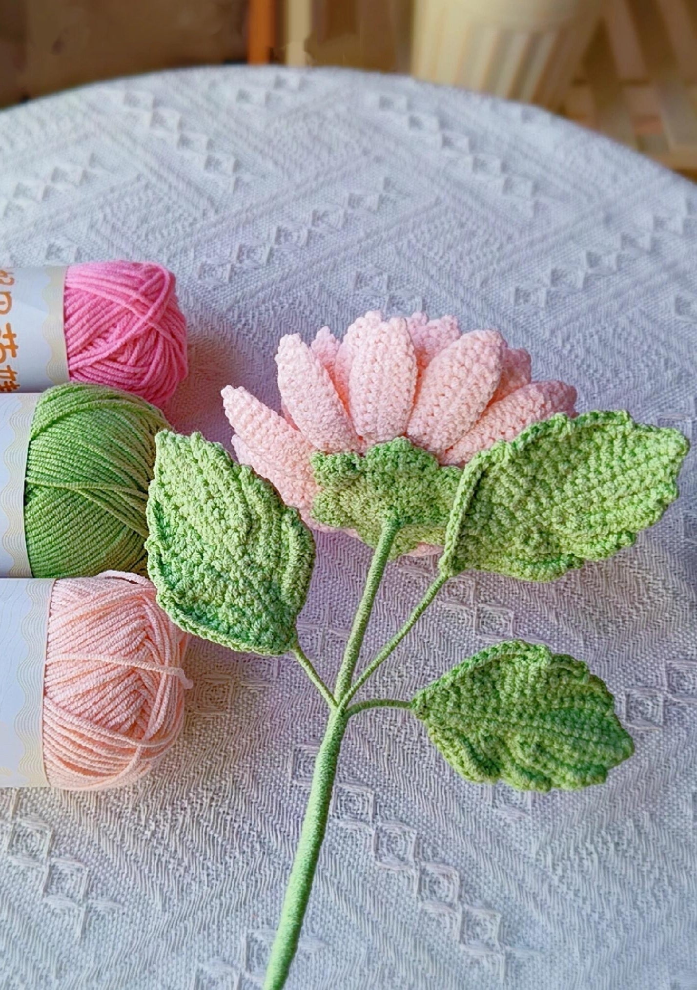 Dahlia Crochet Flower Stem