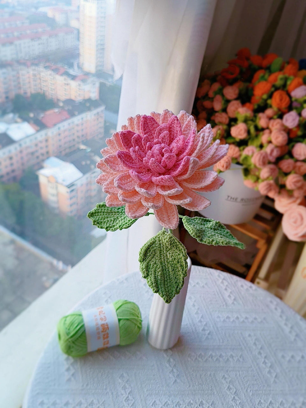 Dahlia Crochet Flower Stem