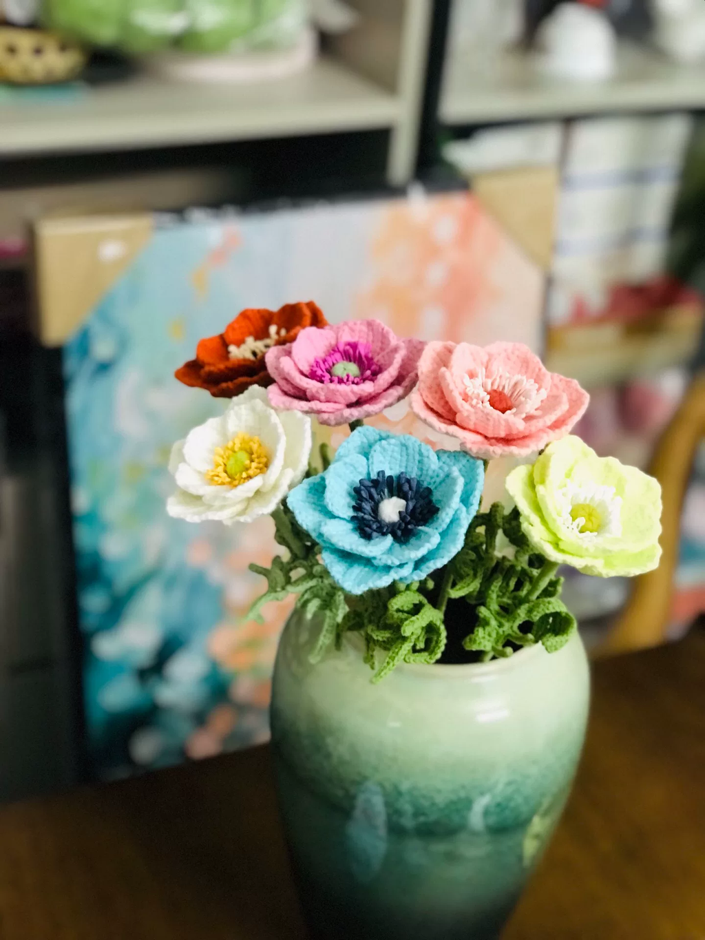 Anemone Crochet Flower Stem