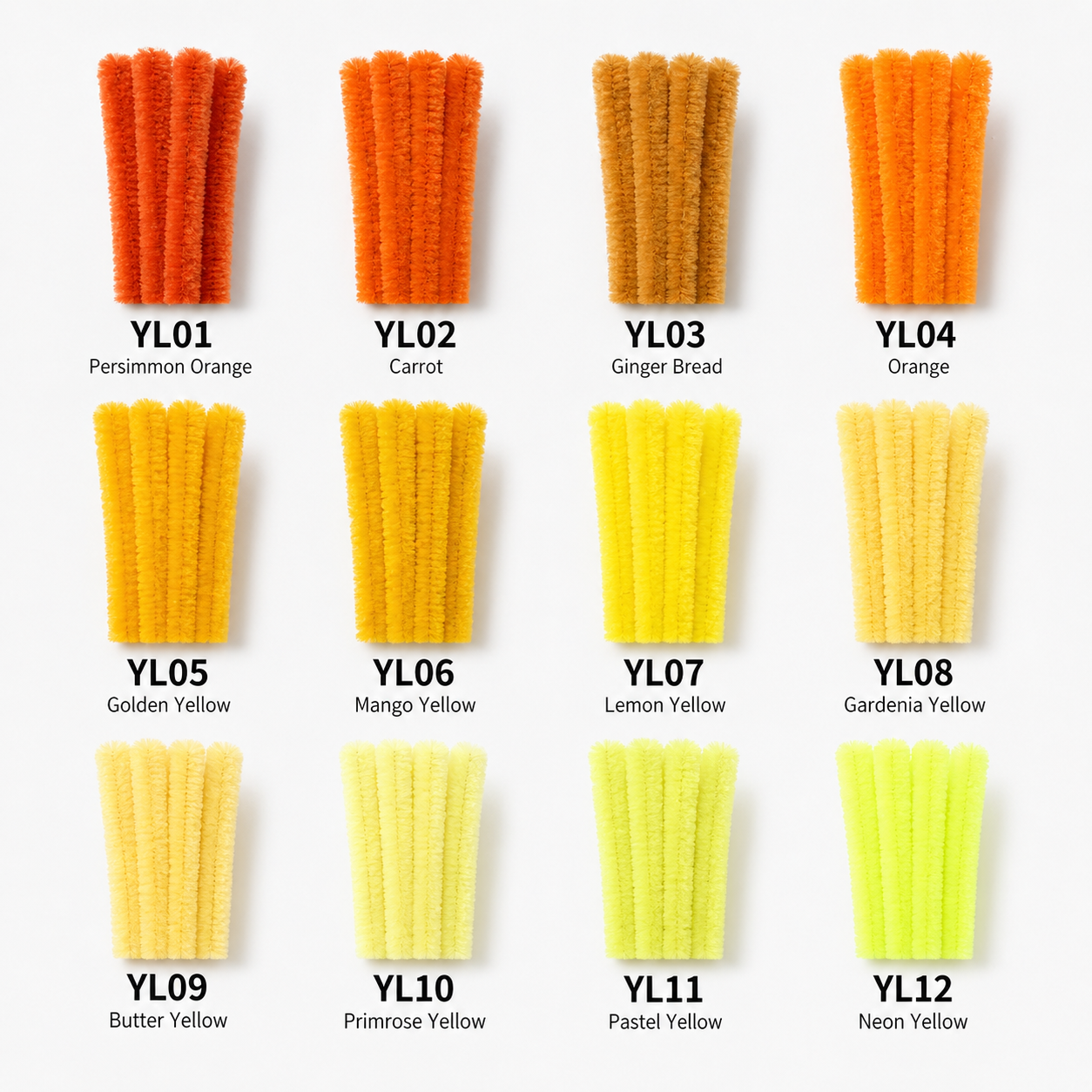 100pcs 8mm Super Dense Pipe Cleaner 30cm, DIY Flower Making Supplies Chenille Stem 104 Colors Available