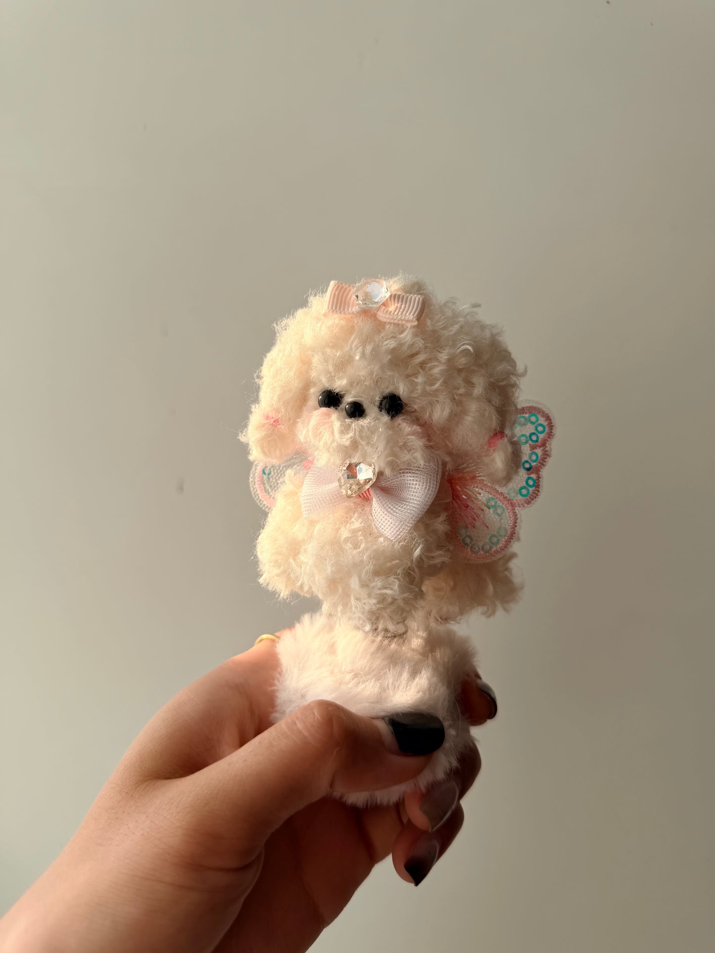 Handmade Chenille Animal Toy, Spring Base Art Doll, Collectible Desk Decoration