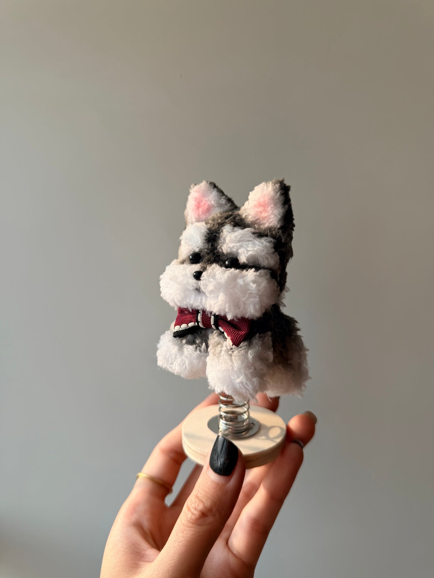 Handmade Chenille Animal Toy, Spring Base Art Doll, Collectible Desk Decoration