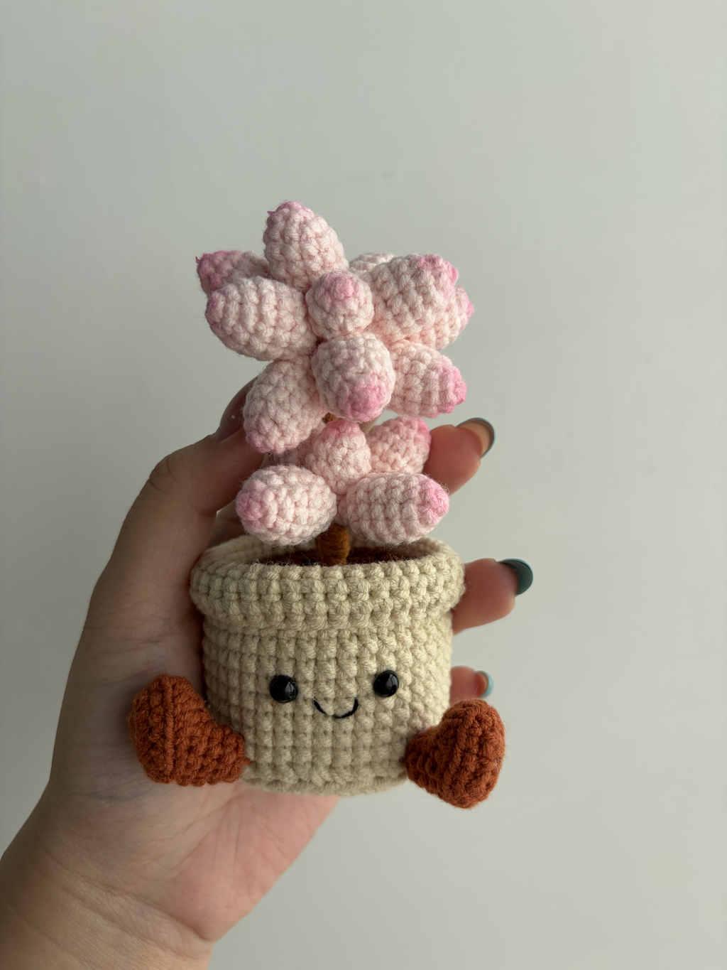 Crochet Blossom Ball Smile Pot