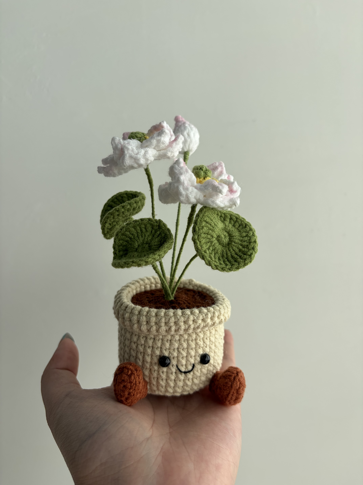 Crochet Lotus Smile Pot