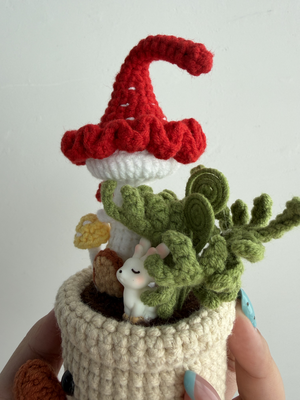 Crochet Mushroom Garden Smile Pot