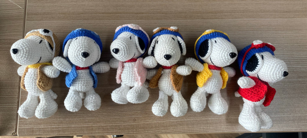 Snoopy Crochet Character Keychain