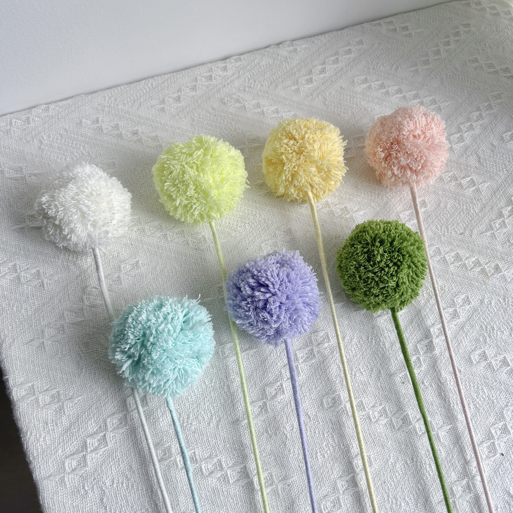 Yarn Bud Crochet Flower Stem