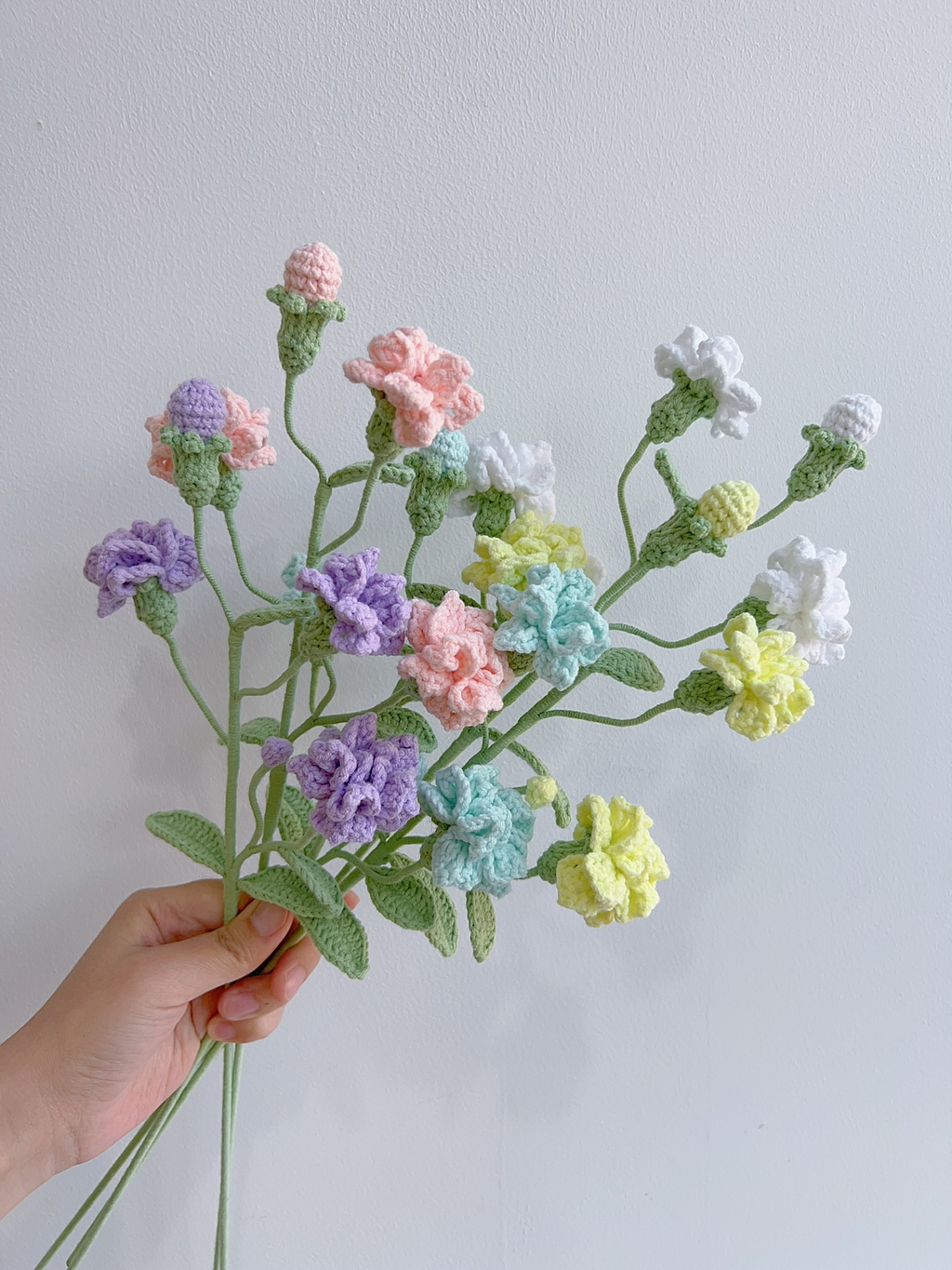 Triple Jasmine Crochet Flower Stem