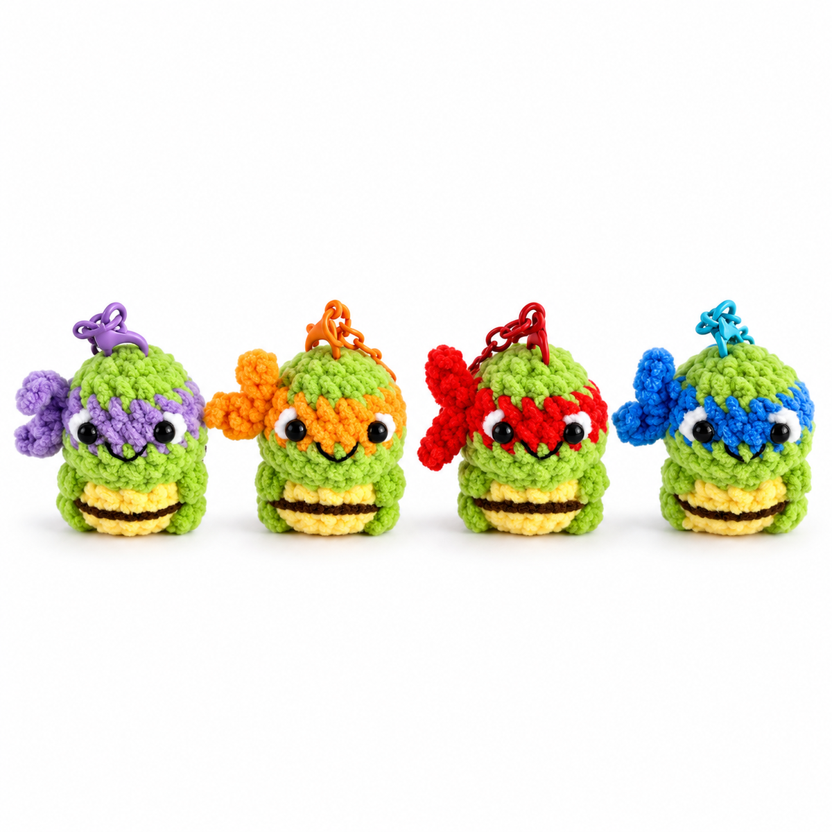 Teenage Mutant Ninja Turtles Crochet Keychains