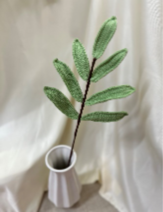 Olive Leaf Crochet Flower Stem CL-003