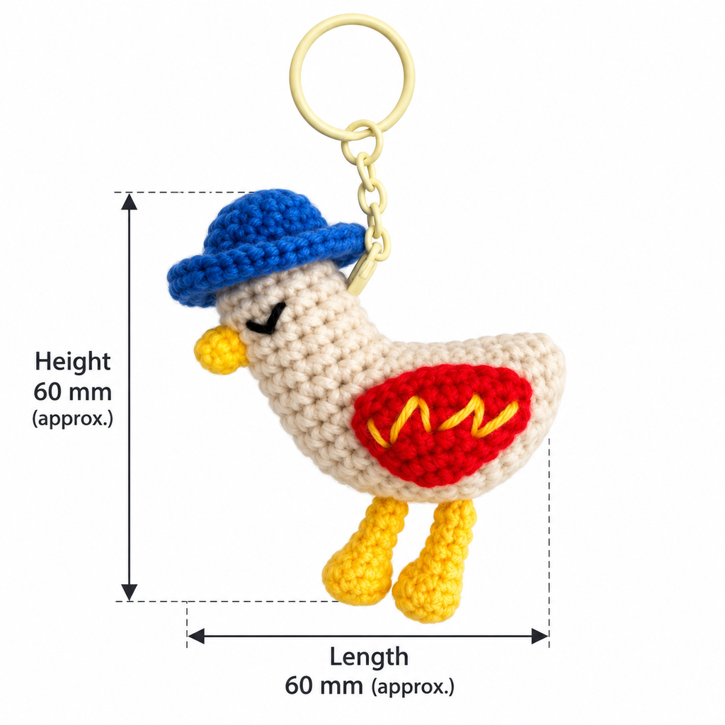 Crochet Spring Stroll Duck Keychain