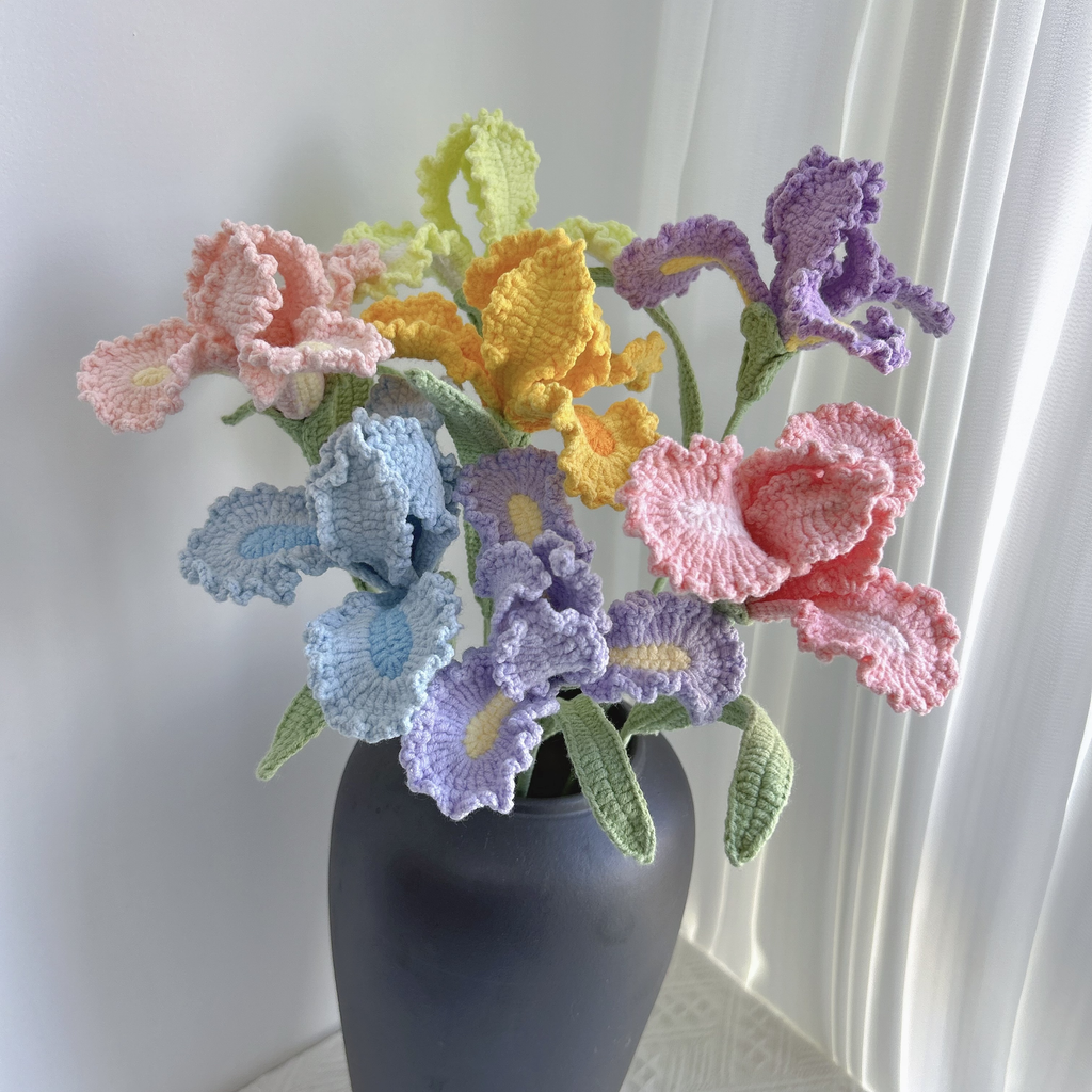 New Iris Crochet Flower Stem