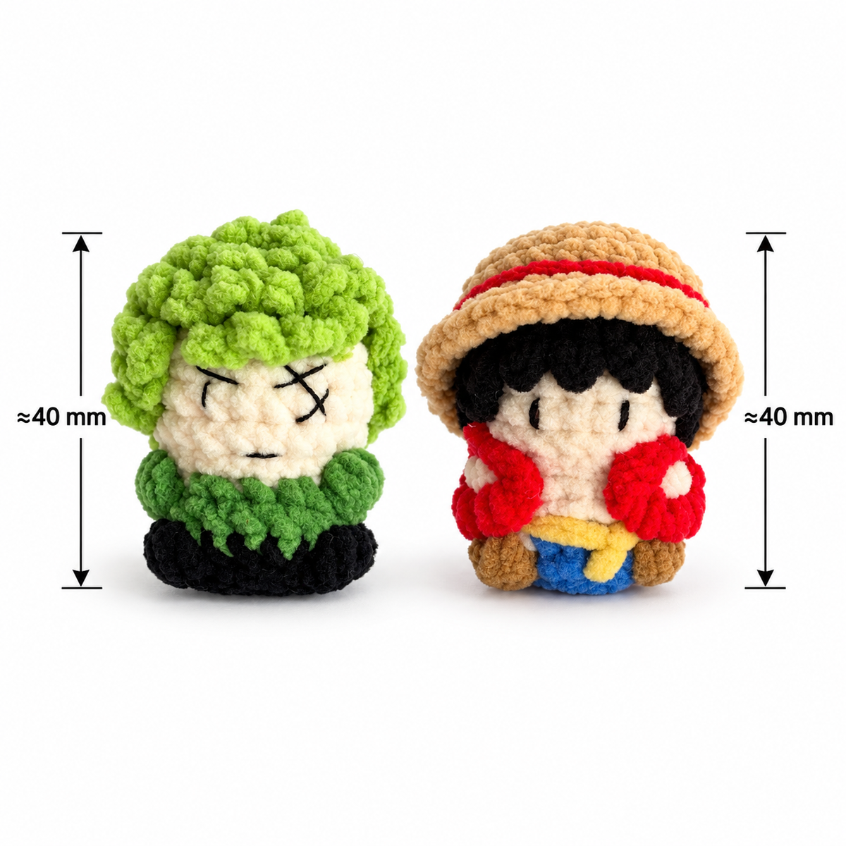 One Piece Crochet Character Keychains