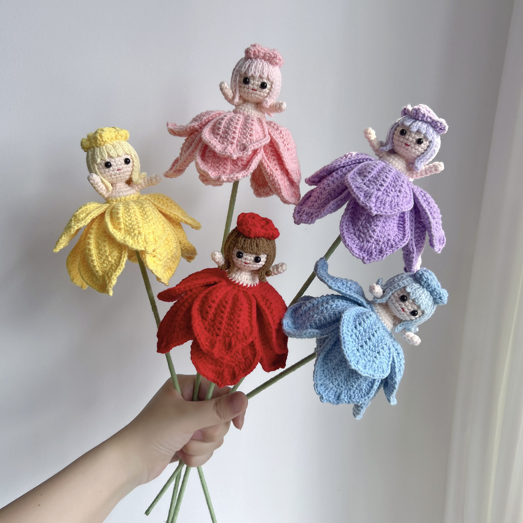 Tulip Fairy Crochet Flower Stem