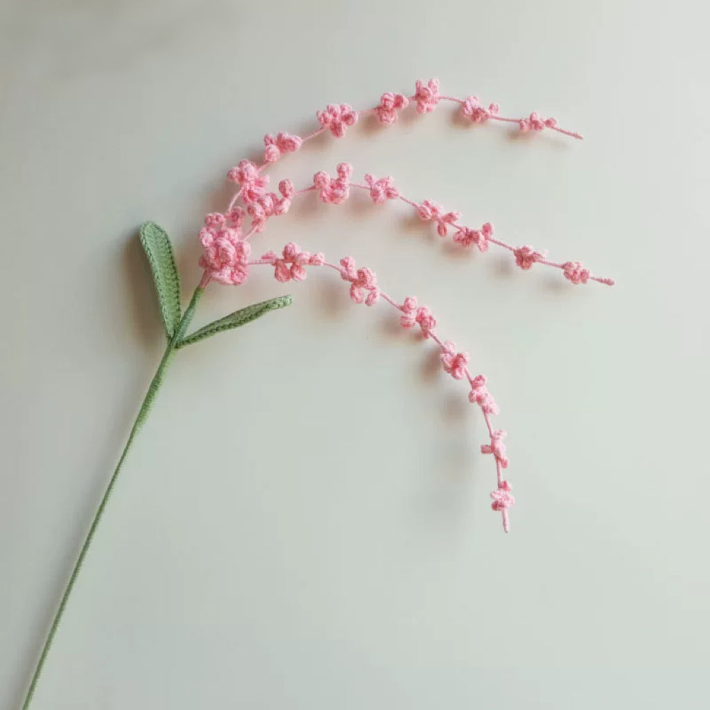 Large Lavender Crochet Flower Stem CF-031