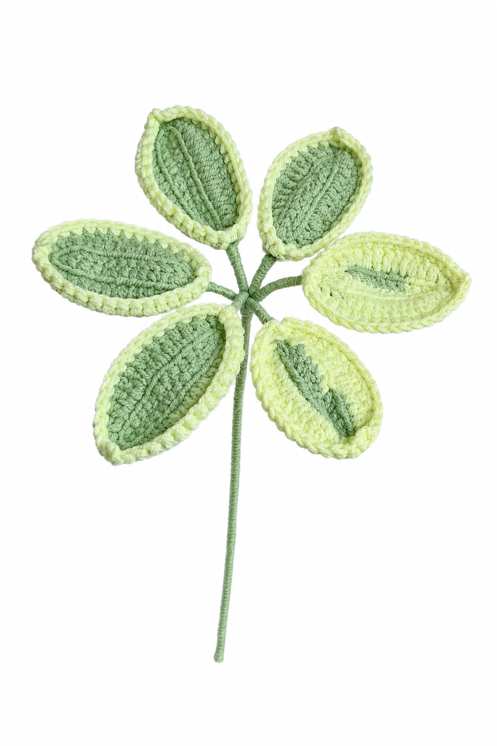 Schefflera Leaf Crochet Flower Stem CL-011