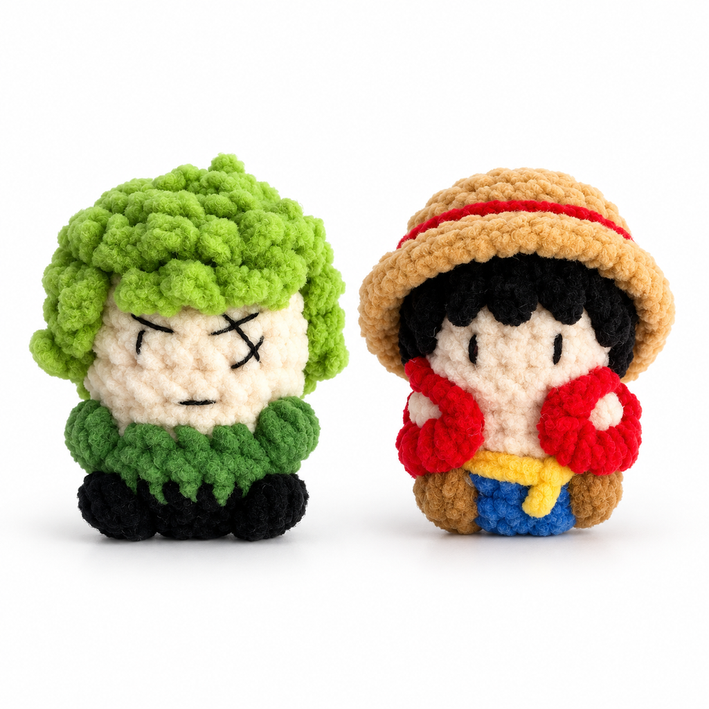 One Piece Crochet Character Keychains