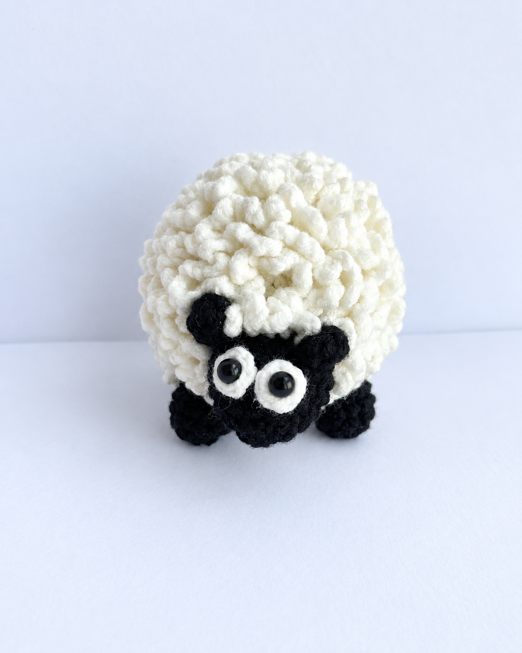Crochet Black-Faced Sheep Keychain