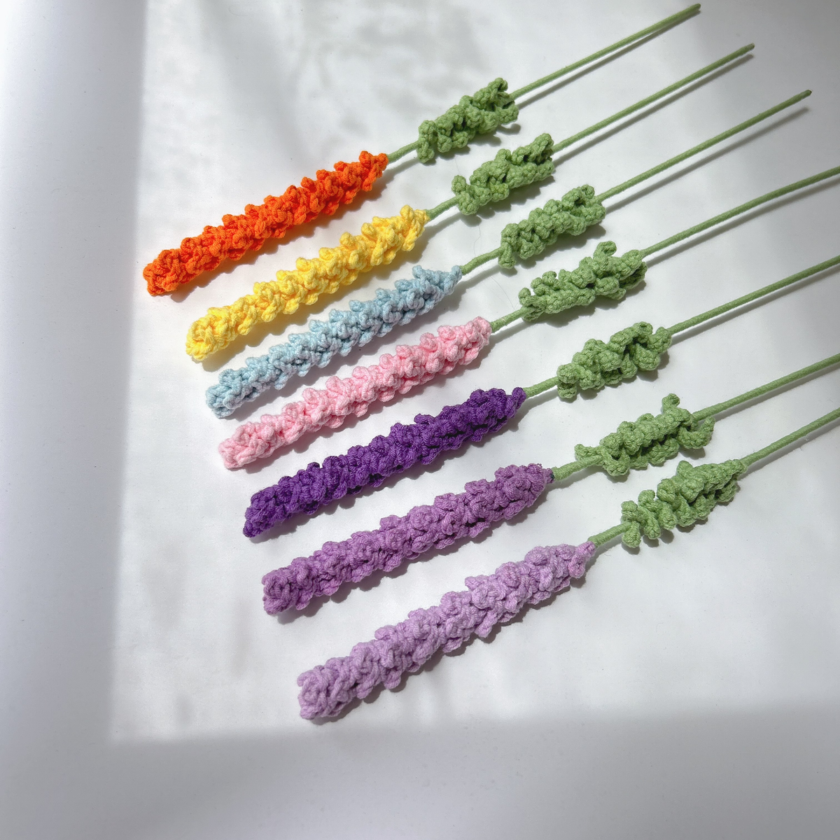 Lavender Crochet Flower Stem CF-030