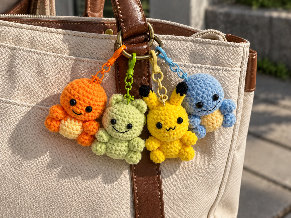 Crochet Pokémon Regular Character Keychains