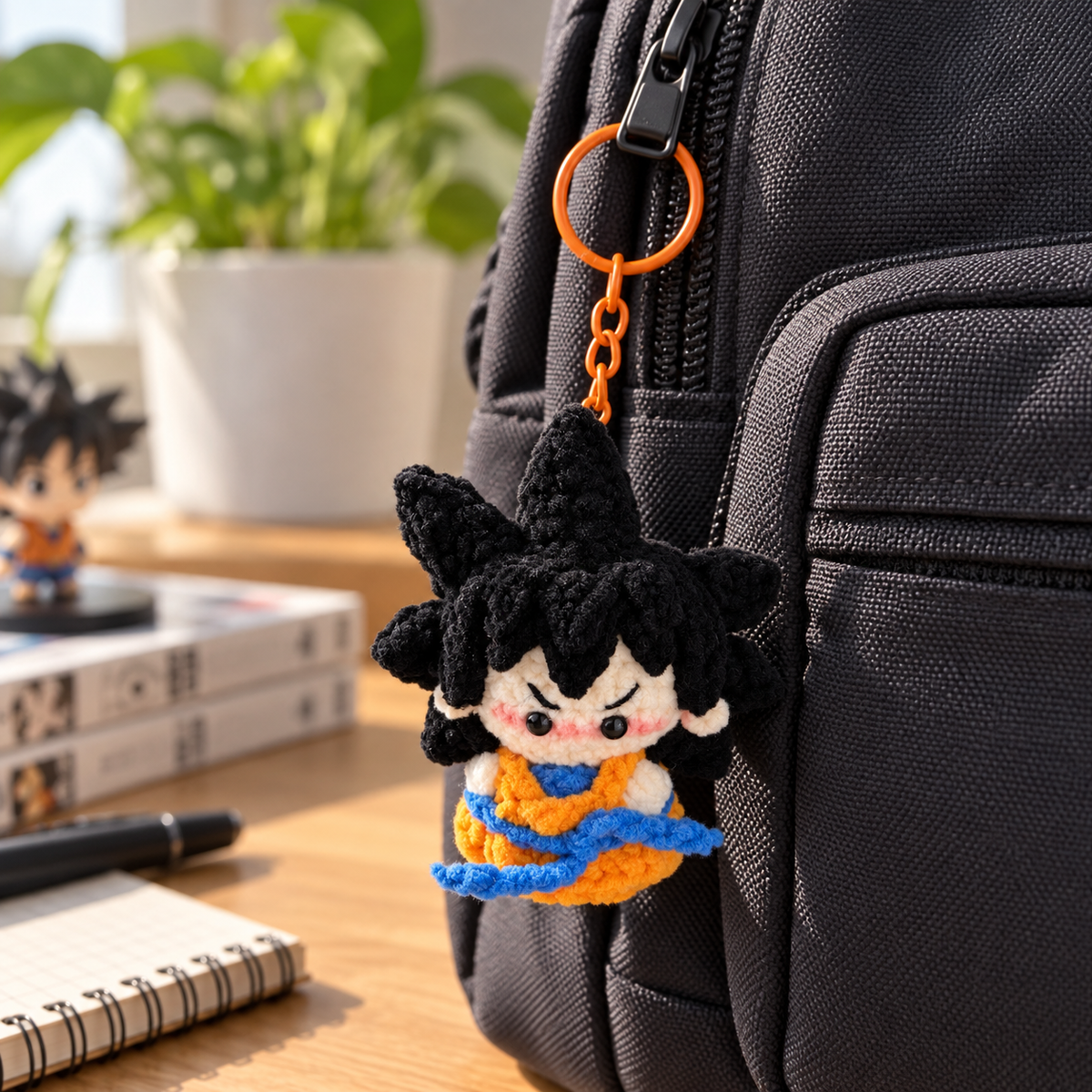 Dragon Ball Son Goku Crochet Keychain