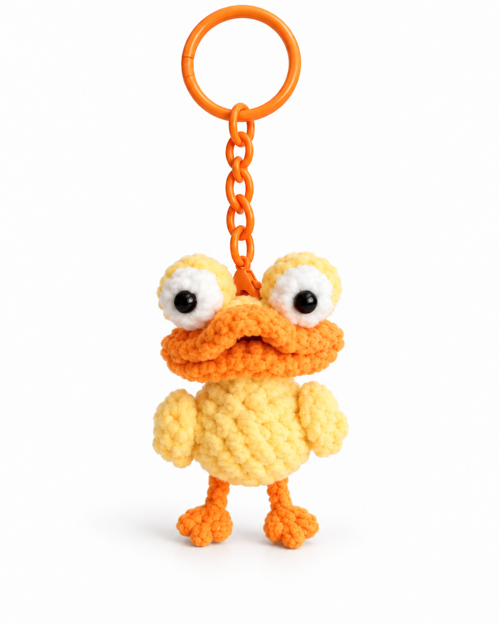 Crochet Goofy Frog Keychain