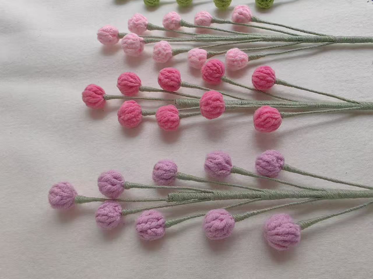 Snowberry Crochet Flower Stem CF-046